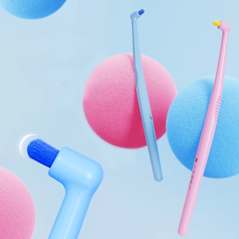 2-Pack Single-Tuft Interdental Brushes with Soft Bristles, Colorful Small Head Brush Bundles, Combo Set