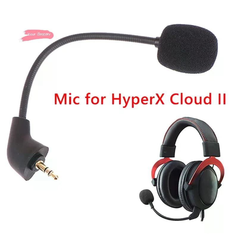 Microfono di Ricambio da 3,5mm per Cuffie da Gaming Y-Kingston HyperX Cloud 2 II X, Accessorio per Microfono da Gioco