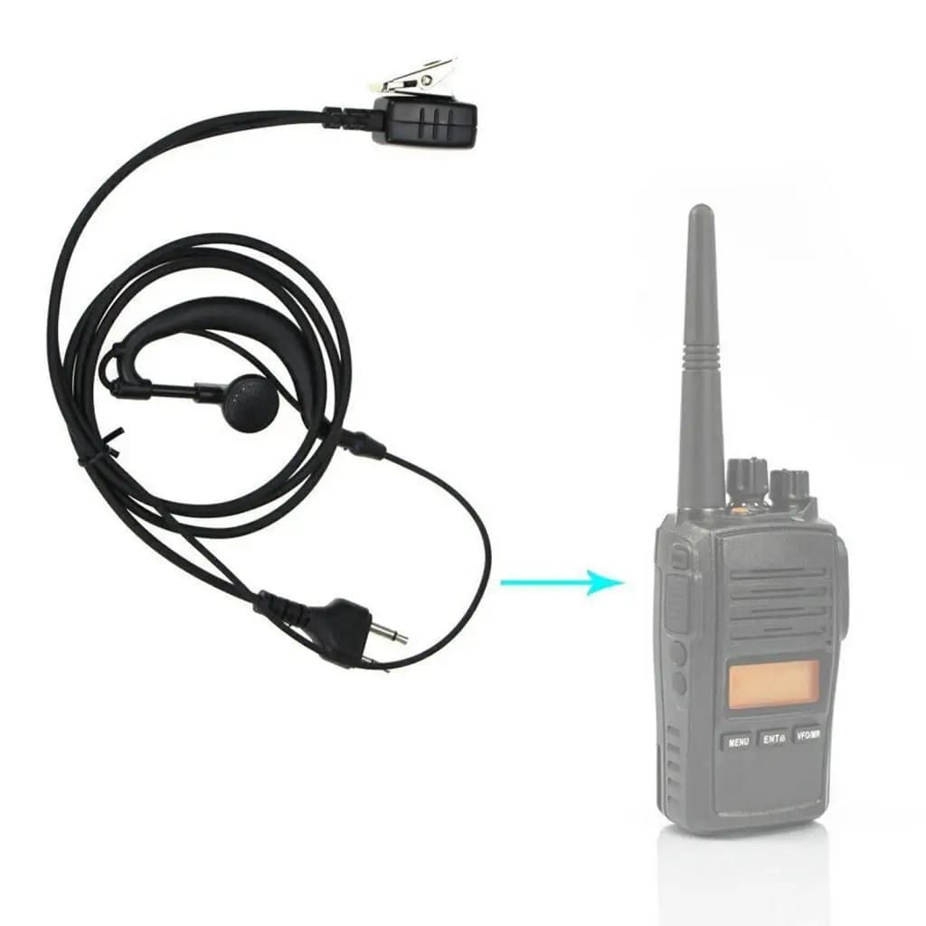 Auricolare con Clip per Walkie Talkie con Altoparlante Importato per Interfono Midland LXT GXT XT CXT