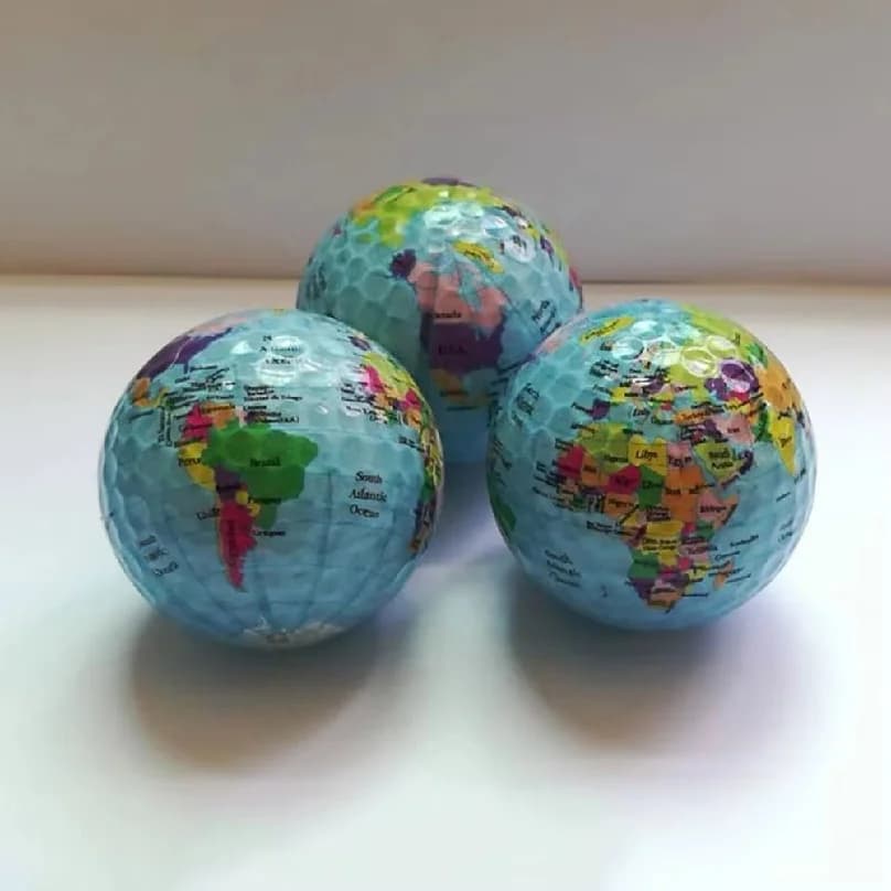 High Quality EUR/GBP/USD/Earth Print Pattern Practice Ball Training Tool Golf Ball Outdoor Indoor