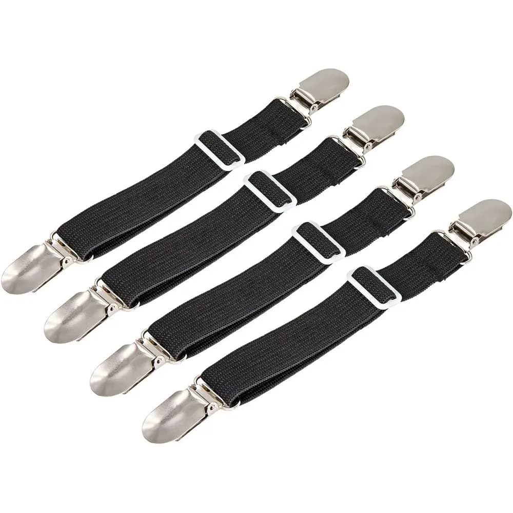 Adjustable Bed Sheet Suspenders, Elastic Sheet Band Straps Clips, Cover Grippers Suspenders Holder or Mattress Pad Cover, Sofa C