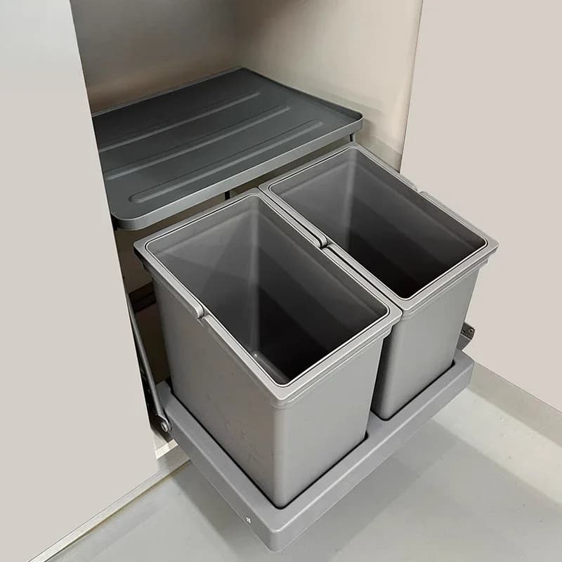 Large Capacity Trash Can Kitchen Recycle Trash Bin Food Waste Garbage Bin Sorting Cleaning Dustbin with Lid Home Accessories