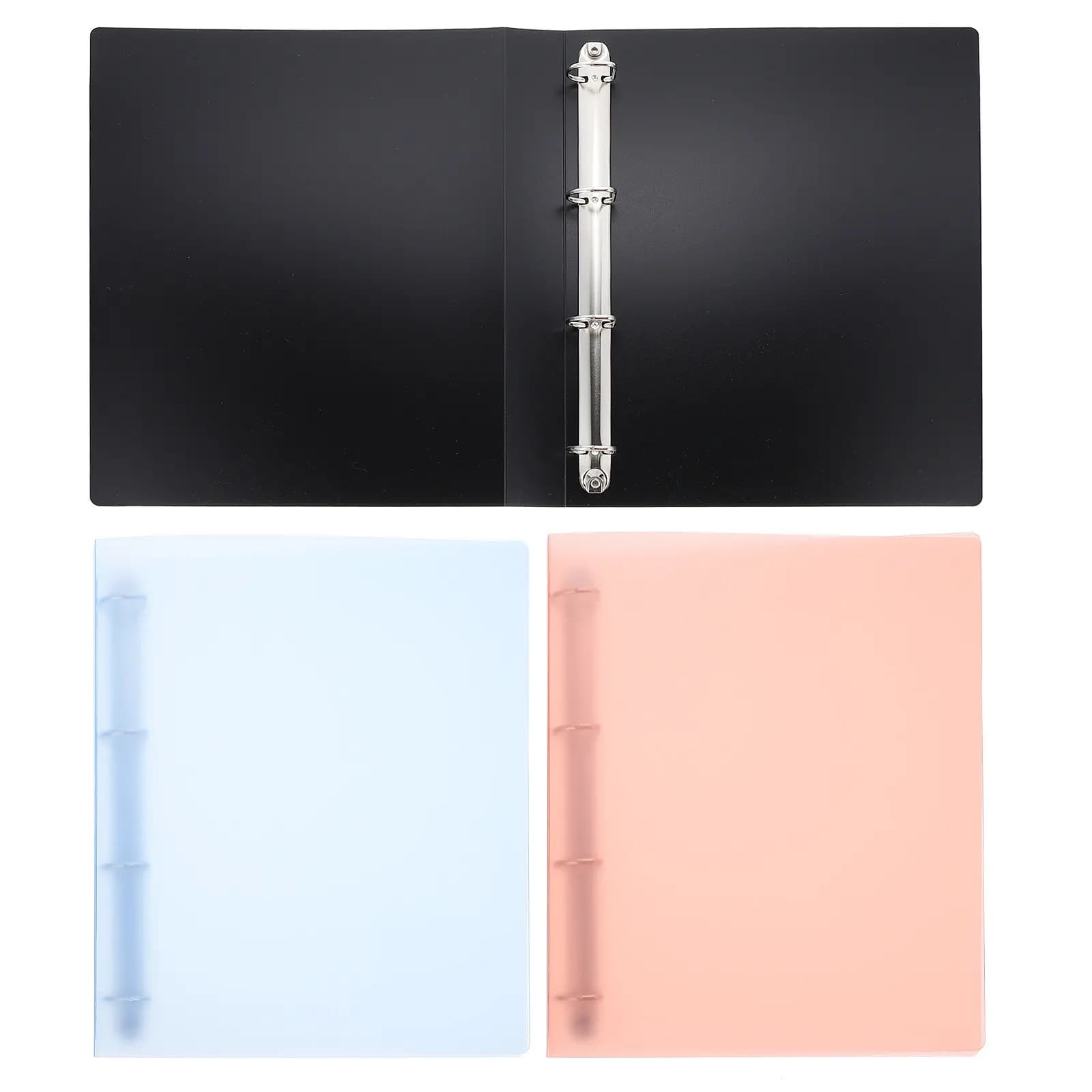 Storage Document File Organizer Office Folder Clear Plastic Halloween Christmas Clear File Folder D Ring Binder 3PCS