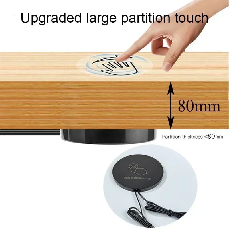 Interruttore con sensore tattile dimmerabile a LED 12V Pannello in legno penetrante Dimmer personalizzato per casa intelligente per il controllo dell'illuminazione