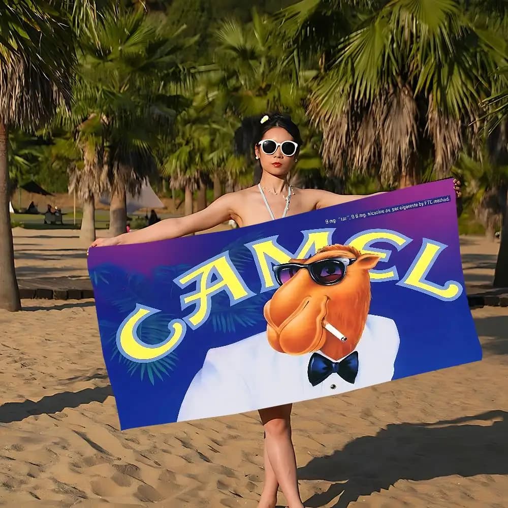 C-Camel-Cigarettes Rugged-Vintage Big Microfiber Beach Towels Quick Dry Towel Sand Beach Towels Pool Towel for Travel