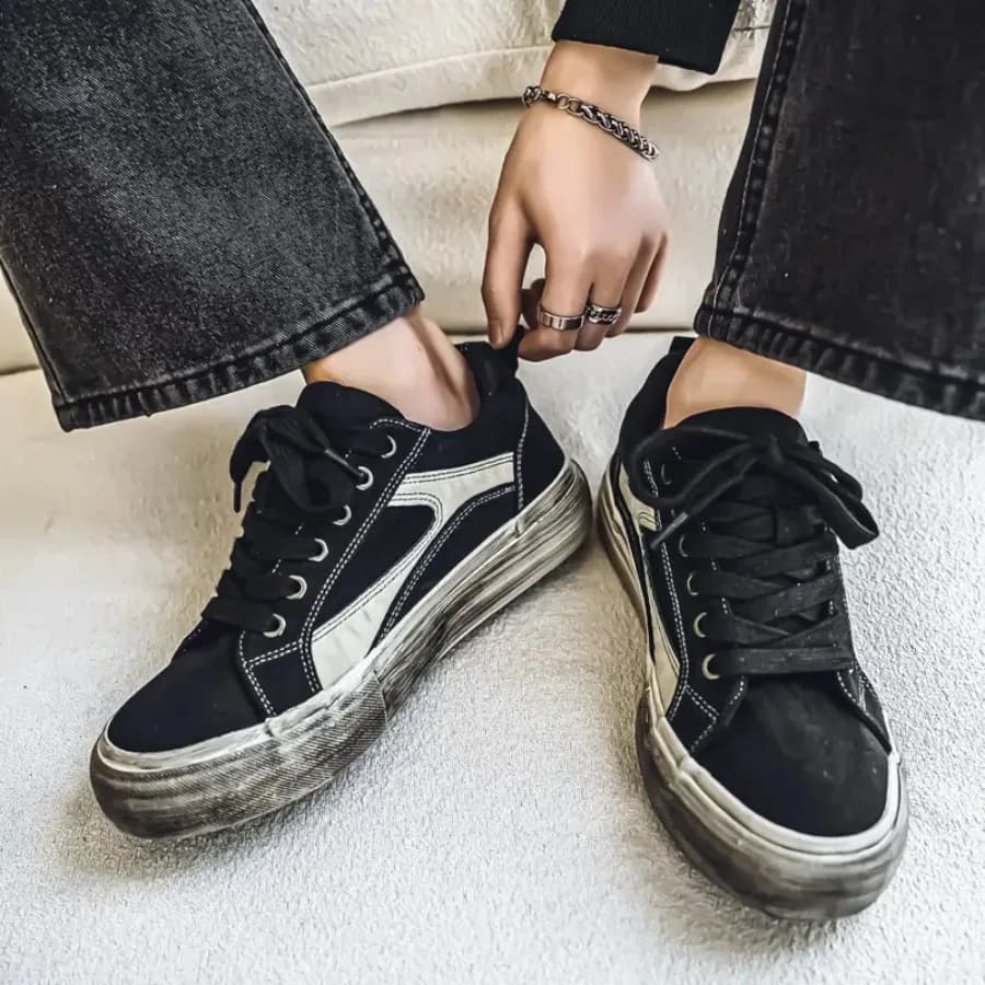 Nuove Sneakers in Tela Vintage Effetto Vissuto per Sport Casual