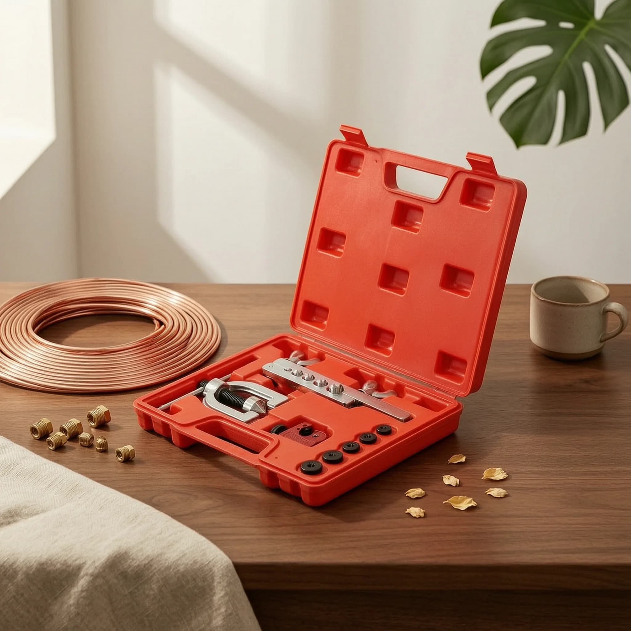 Hinged Lid Copper Tube Flaring Kit Tube Expansion Tool Kit
