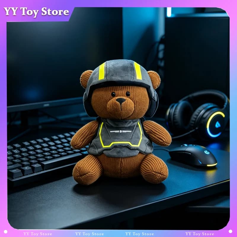 New Helldivers 2 Plush Toy Bear Stuffed Doll Soft Knitted Figure Collectible Home Desk Decor Game Fan Gift