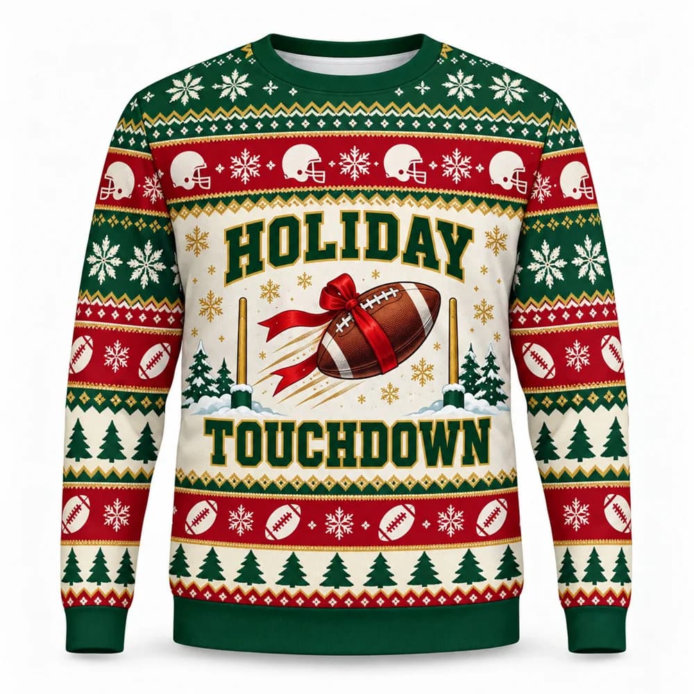 Popular Merry Ball Sports Christmas Ugly Sweater For Men Rugby Football Ping Pong Tennis Pullover Crewneck Sweatshirt Xmas Trend