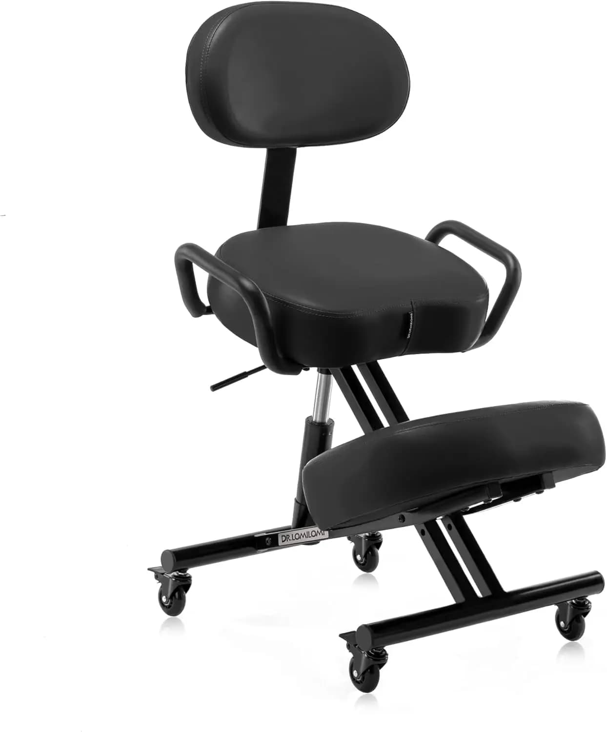 Sedia Ergonomica Inginocchiata con Schienale, Migliora la Postura, Cuscini Spessi, Ruote Bloccabili per Casa e Ufficio