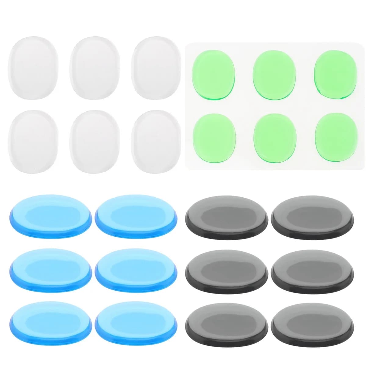 6pcs/12pcs Silicone Soft Drum Mute Pads for Drums Tone Control, Blue / Green / Black Colors Drum Muffler Drum Accessories