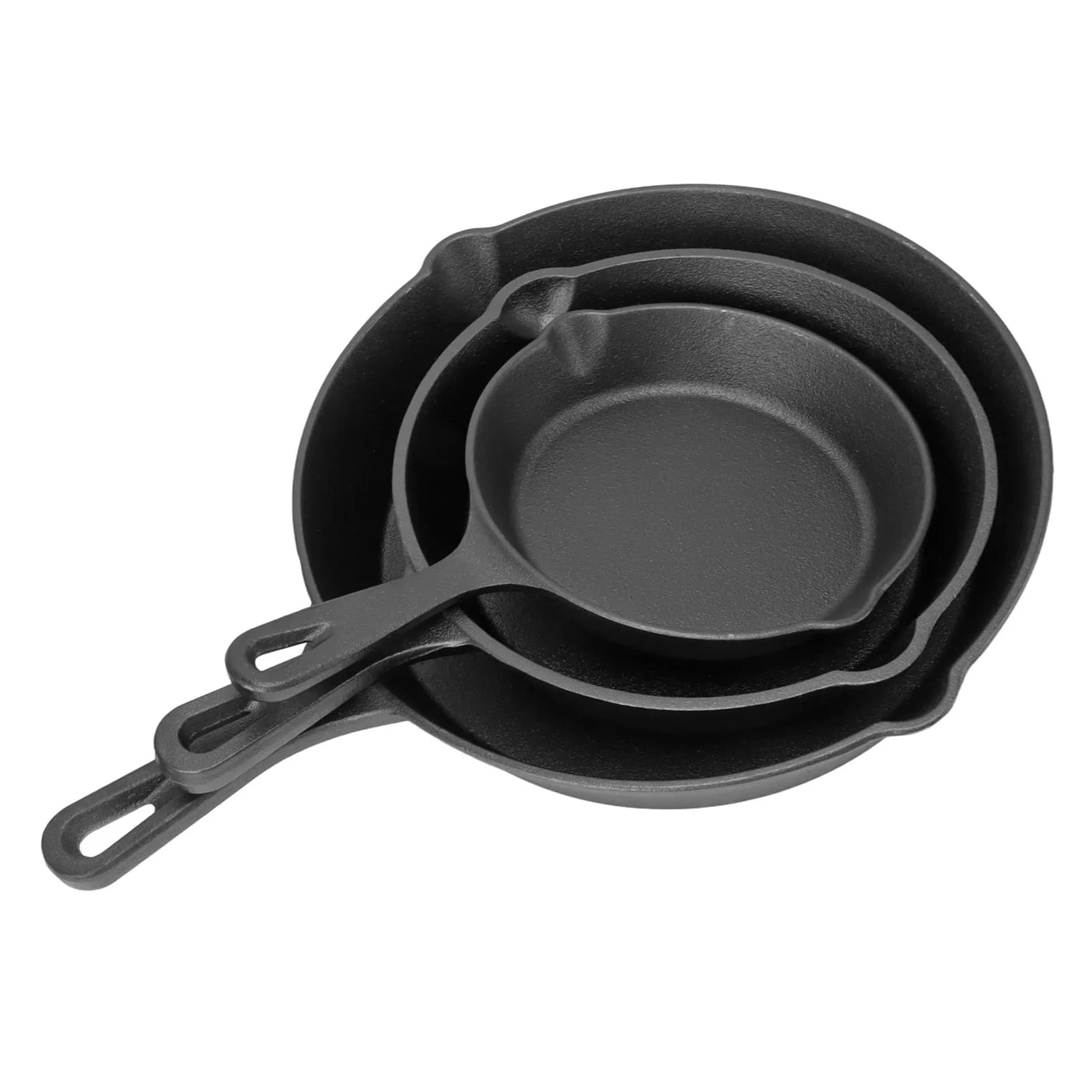 3 pieces set of multifunctional non-stick cast iron pans mini egg pan with handle long 16 20 25 cm home kitchen accessories