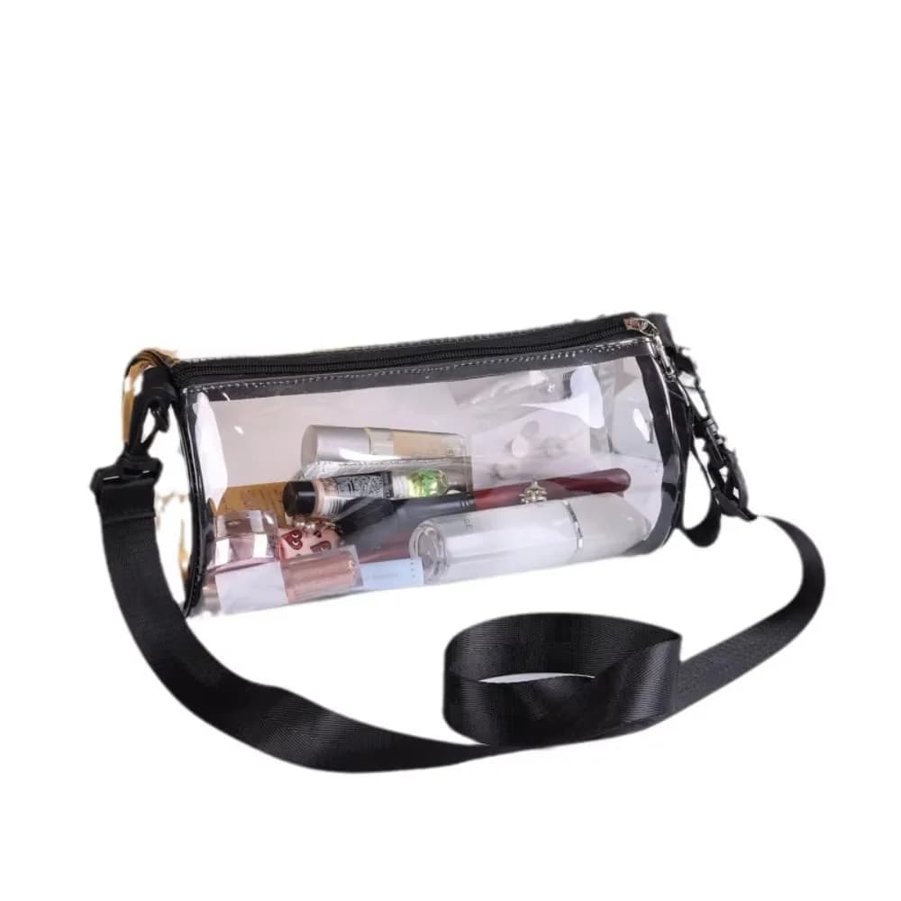 New PVC Crossbody Bag Waterproof Portable Small Handbag Zipper Transparent Toiletry Pouch Travel