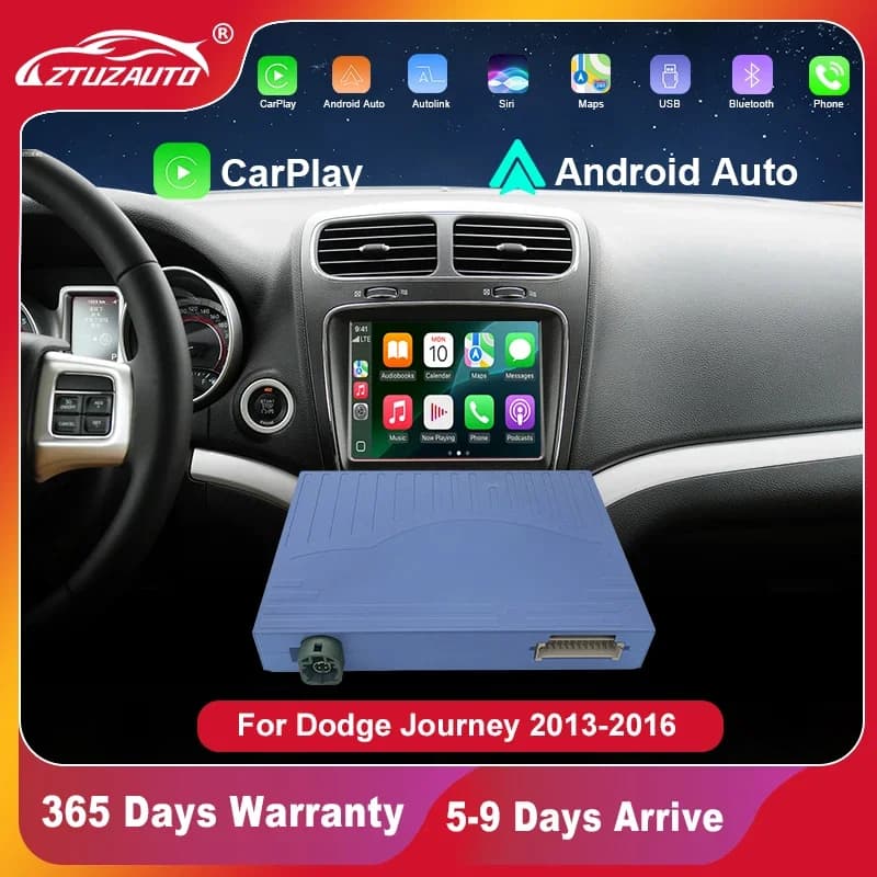 CarPlay Wireless 2025 per Dodge Journey 2013-2016, Interfaccia Android Auto, Aggiornamento Retrofit, Mirroring, Navigazione Multimediale