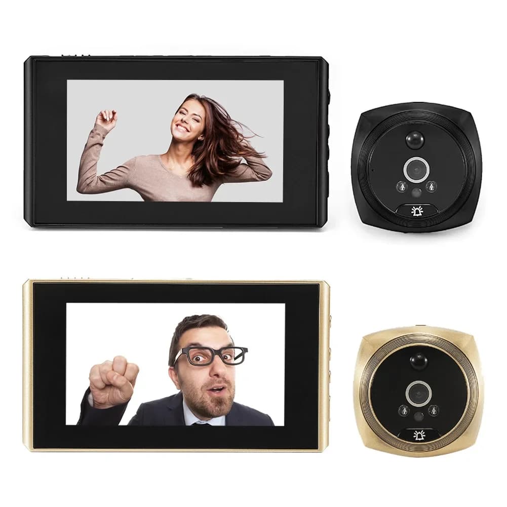 Videocitofono da 4.3 "pollici videocamera spioncino Monitor di rilevamento del movimento campanello ad anello digitale videocitofono registrazione di sicurezza