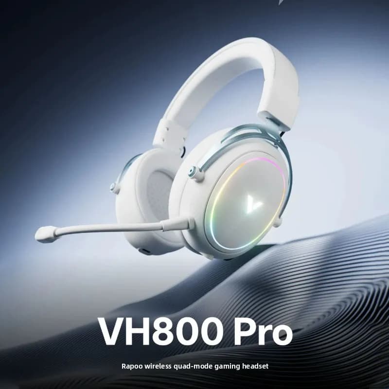 Rapoo VH800 Pro 4-Mode Multi-Connect Wireless Gaming Headset 280g Lightweight RGB Low Latency Over-Ear E-Sports Headphones