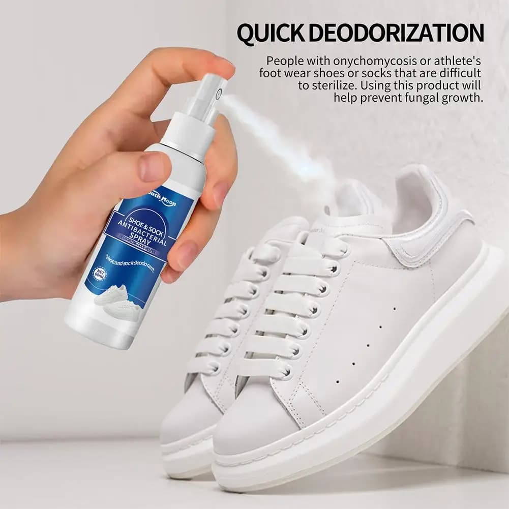 Spray antibatterico da 60 ml per scarpe, odori dei piedi, scarpe, deodorante per puzza, calzini, spray per la rimozione degli odori, rinfrescare il antitraspirante, assistenza sanitaria