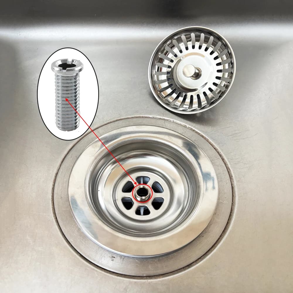 33-70mm M12 Vite Per Lavello Della Cucina Tappo del Filtro Cestello di Scarico Filtro di Fissaggio Qualità SUS 304 Ciotola di Rifiuti Kit Dado Accessorio