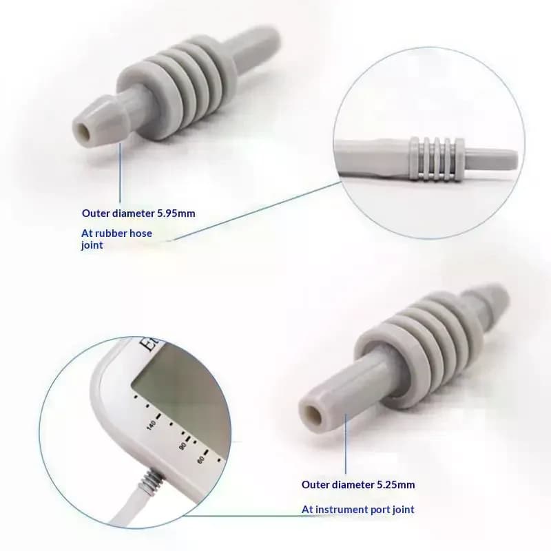 1 pcs. Single tube connector for digital bracelet for blood pressure gauge, spare for arm tonometer/sfigmomanometer