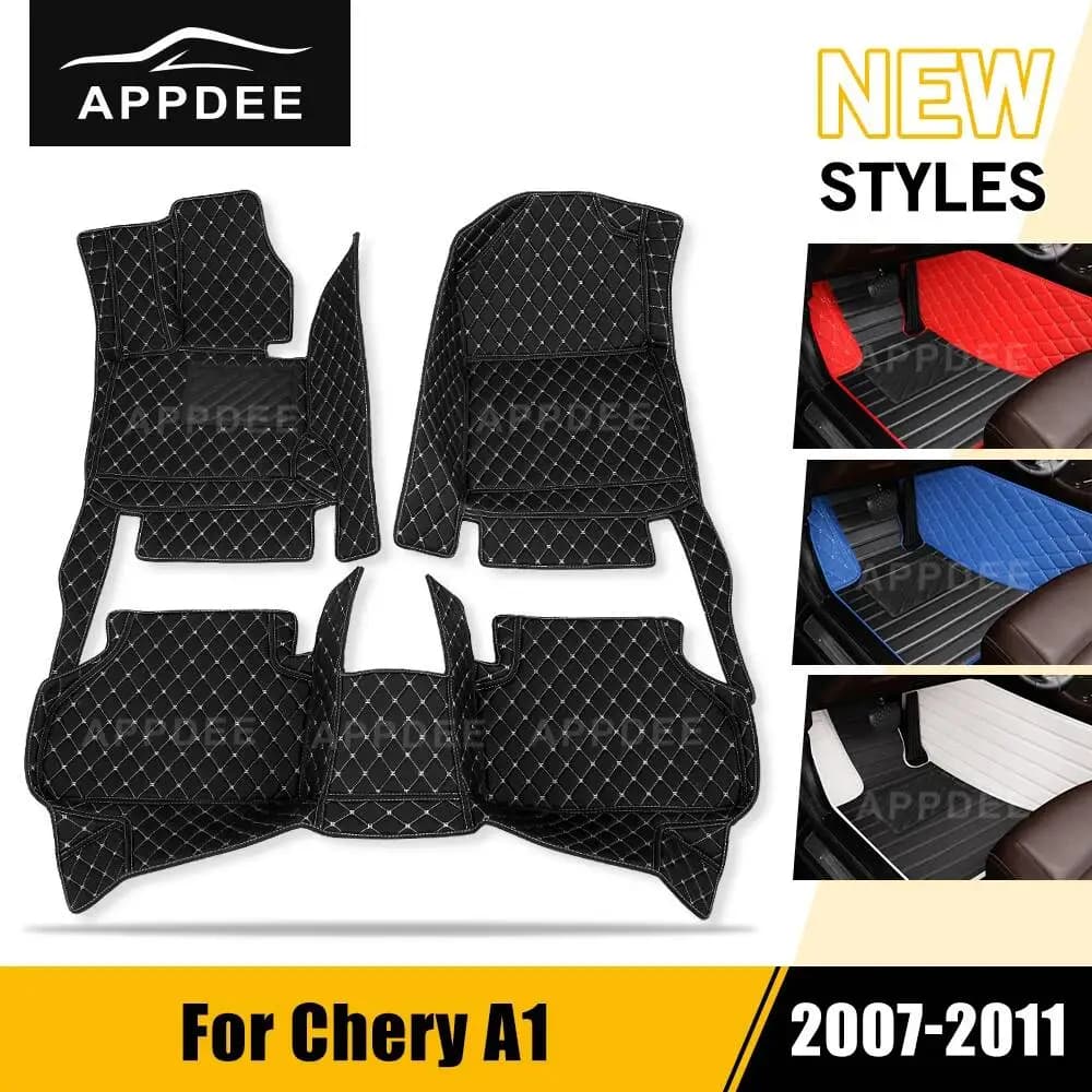 Tappetini Auto Personalizzati APPDEE per Chery A1 (5 Posti) 2007-2011, Rivestimento Interno in Moquette, Accessori Protettivi