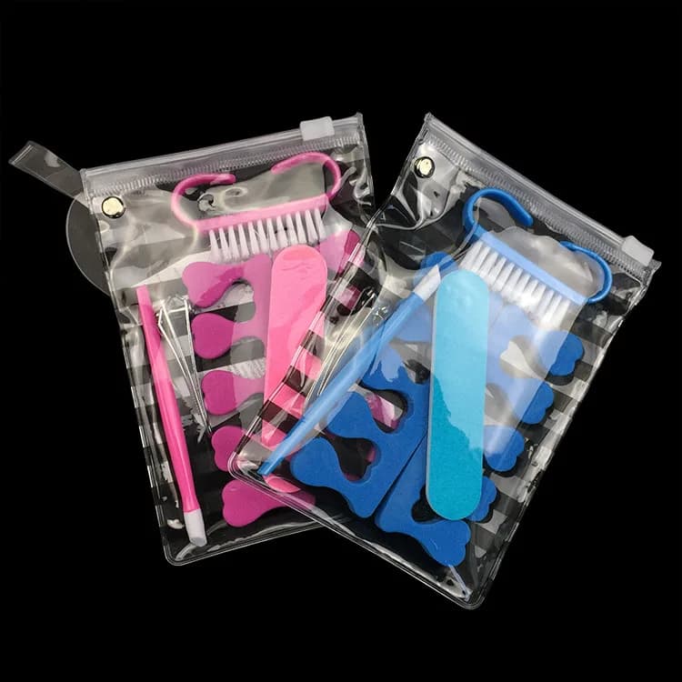 Set di 6 Separatori per Unghie, Lima per Unghie, Tronchesino per Cuticole, Kit per Modellare e Lucidare, Strumenti per Manicure e Pedicure