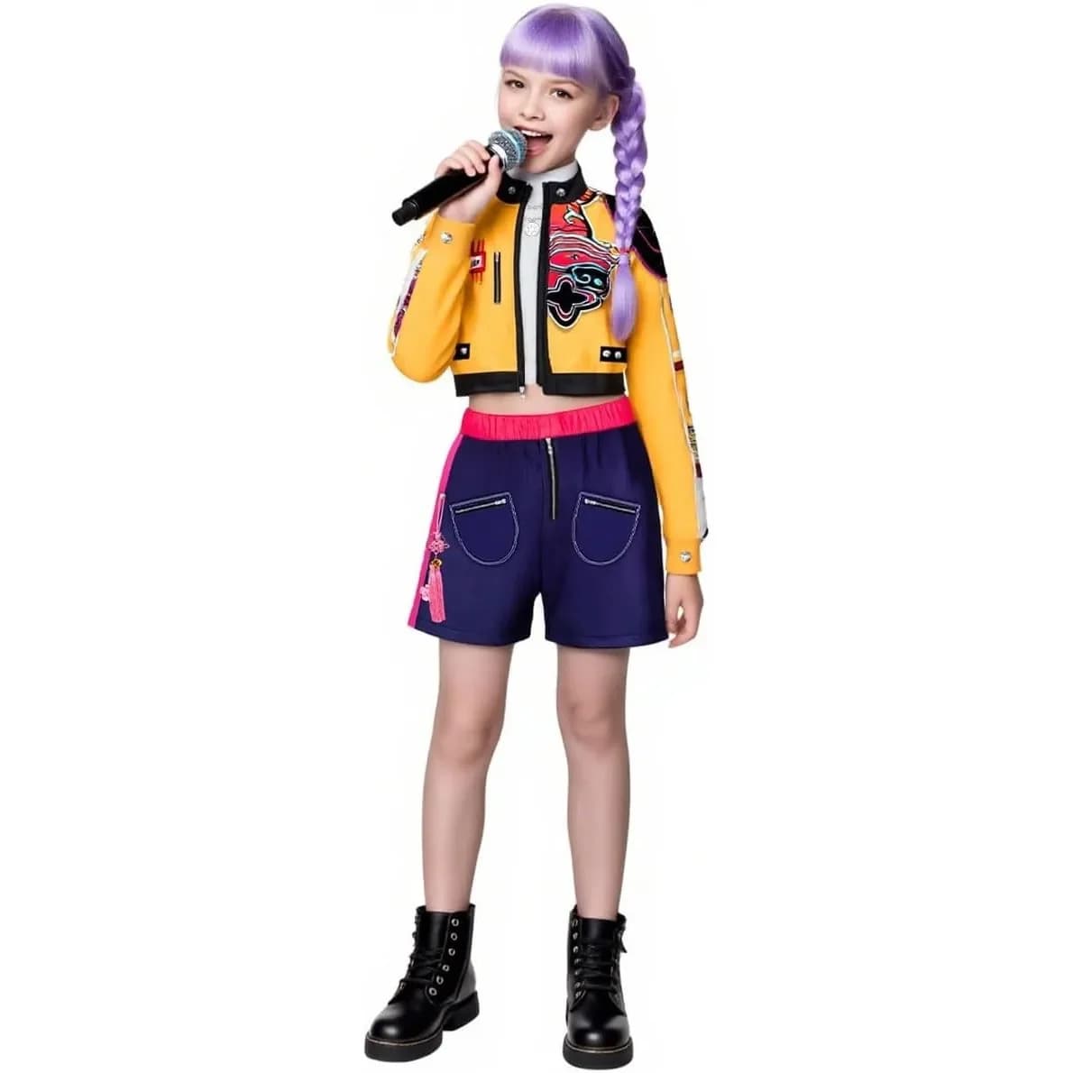 Kpop Rumi Zoey Mira Party Costume Cosplay Bambini Demon Hunters Adolescenti Stage Outfit Cantanti pop Vesti per 4-14 anni
