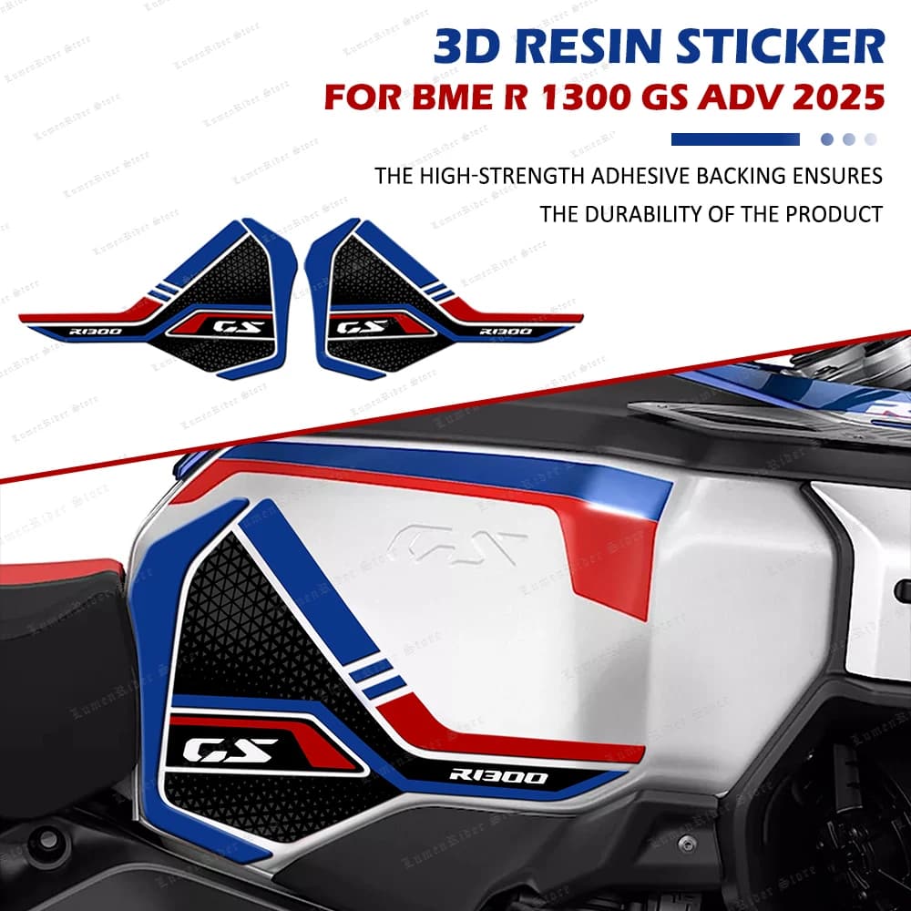 Per BMW R 1300 GS R1300GS ADV TROPHY 2025 Accessori Moto 3D Resina Epossidica Rilievo del Carro Armato di Protezione Adesivo Nuovo Decalcomania Decorativa