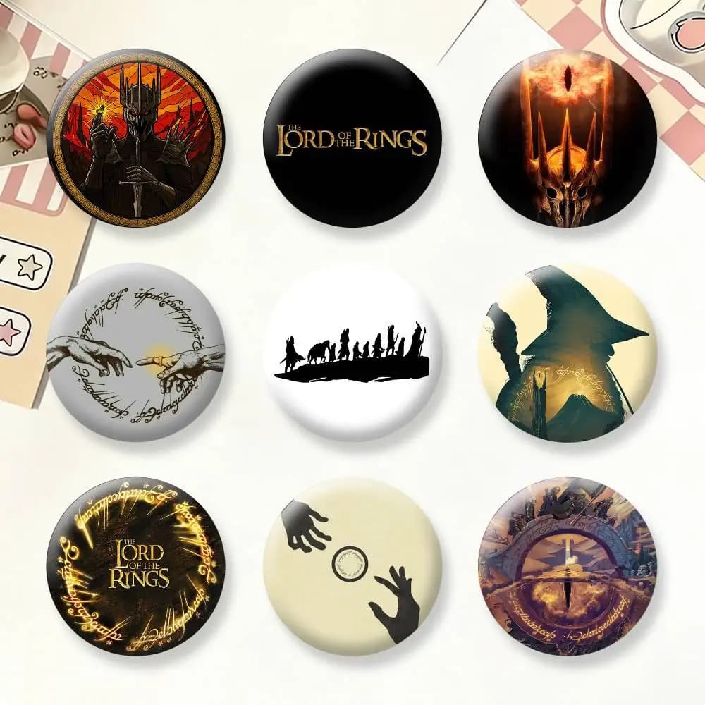 Distintivi L-Lords of the R-RingES, Spille Creative in Latta, Distintivi a Spilla per Vestiti e Zaini
