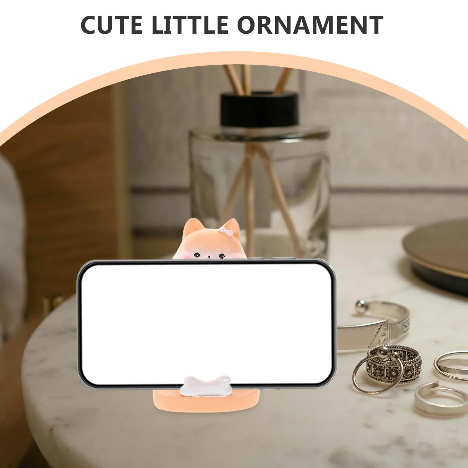 Cute Dog Phone Stand Multifunctional Mobile Holder for Desk Car Rv Small Animal Phone Holder Decoration Car Accessories