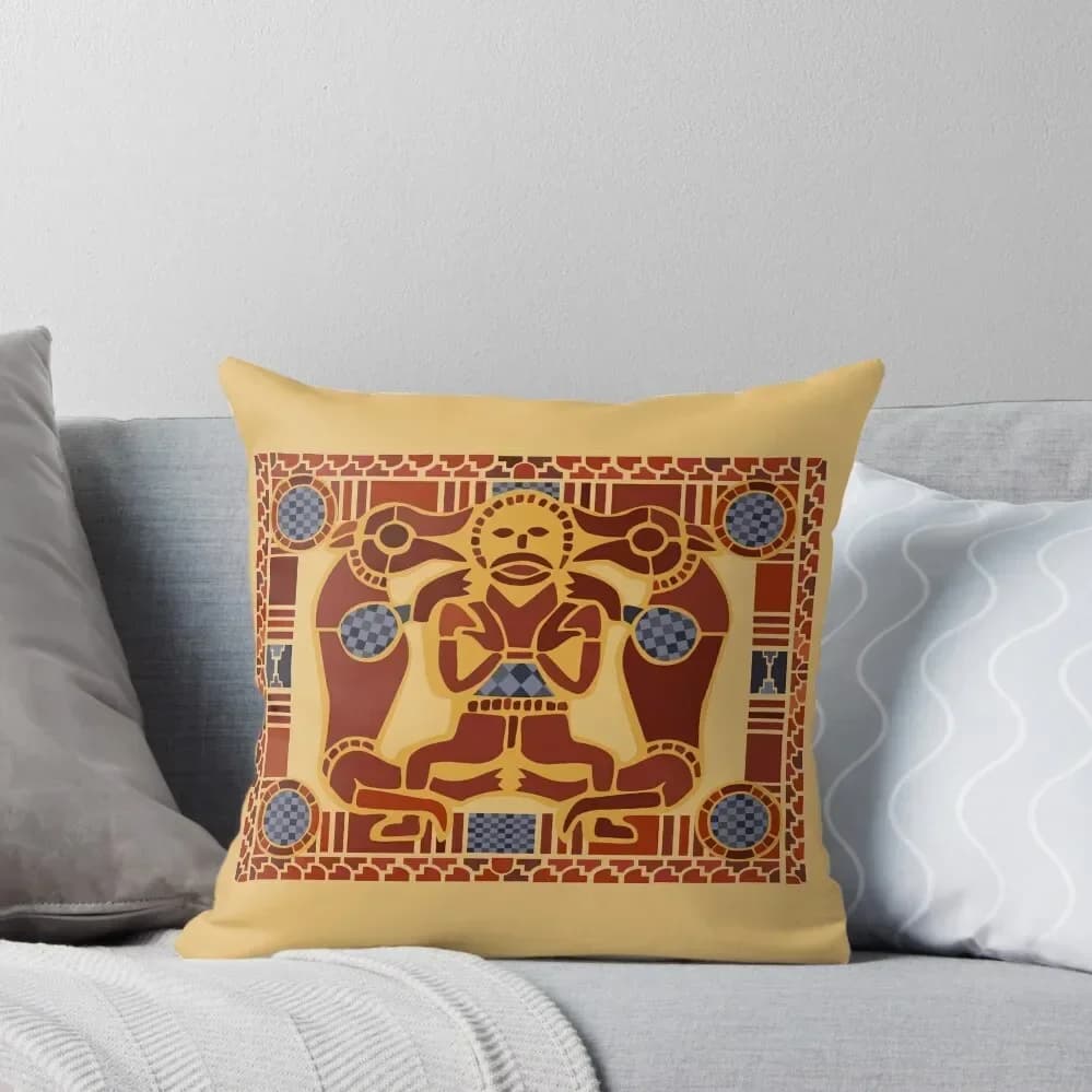 Imagining Sutton Hoo: wolf and warrior Pillow cushions Decorative lining for rectangular cushions