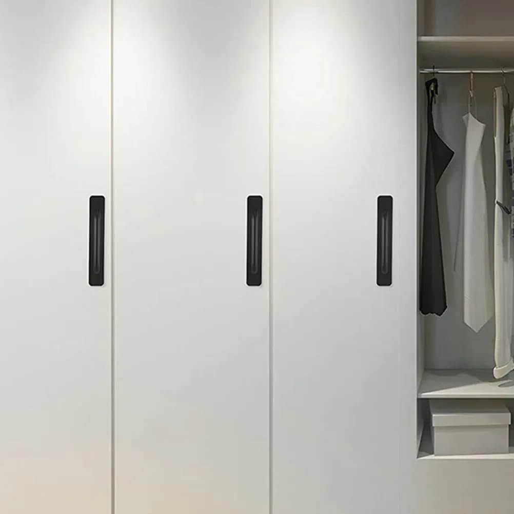 2 Pezzi Maniglie Adesive per Porte, Eleganti Maniglie per Armadi, Cassetti, Cucina, Bagno, Mobili, Installazione Senza Foratura