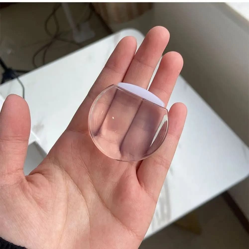 Fermaporta Trasparente Autoadesivo, Non Perforato, in Silicone Spesso, Silenzioso, a Forma di D, Blocco per Porta a Pavimento