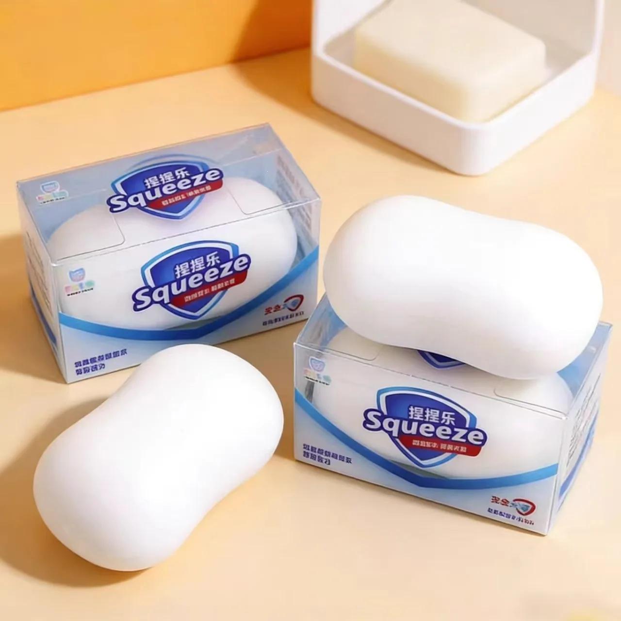 Soap Ball Squishy Soap Stress Ball Fidget Toy Crunchy Squeeze Ball Round Blocks Filled Asmr Anti Stress Toys for Kids & Adults