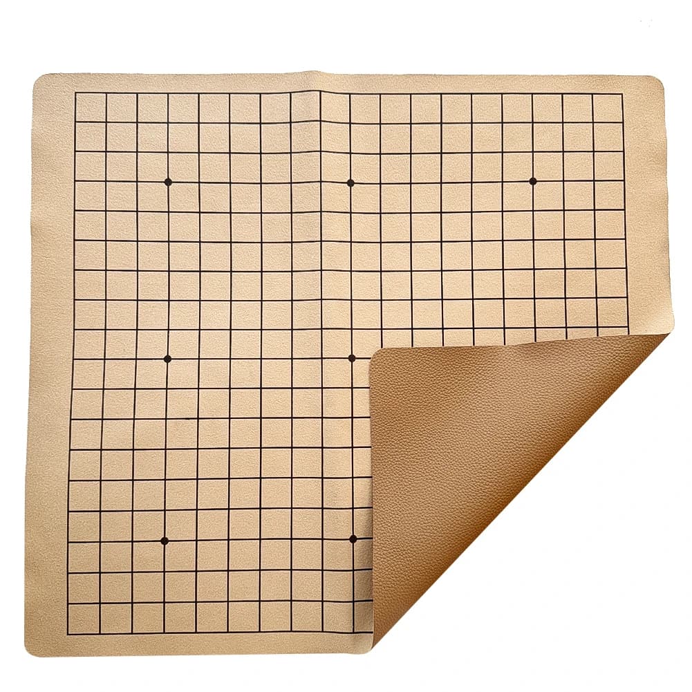 Tappetino Portatile in Pelle per Go, Pieghevole, Griglia per Weiqi, Tappetino da Viaggio per Giochi di Strategia Tradizionali