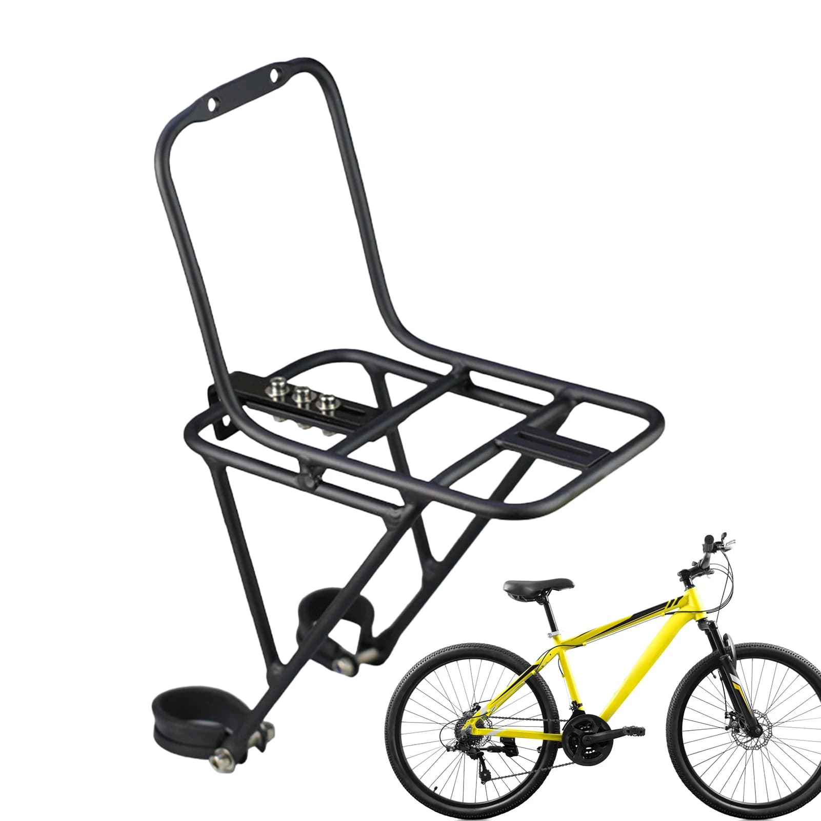 Portapacchi anteriore per bici Portapacchi per bicicletta Portapacchi per bici in lega di alluminio Portapacchi per carico Portapacchi da picnic per bicicletta da strada