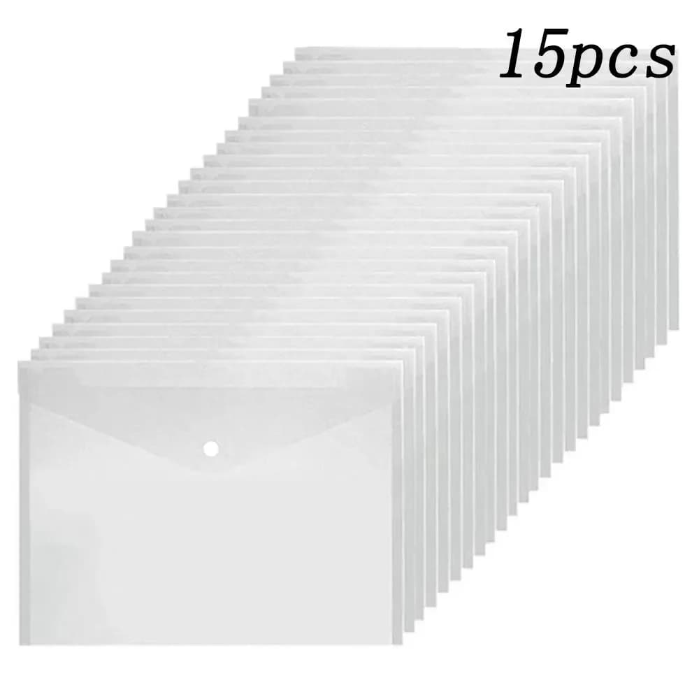 Wallet Envelope Bag A5/A4 Plastic Paper Storage Document Bags Transparent File holder A5/A4 File Bag