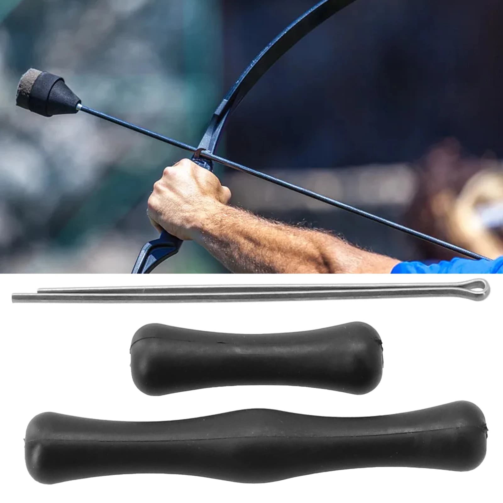2x Tiro con l'arco Arco Stringa di Silicone Finger Guard Savers Per Archi Ricurvi Caccia Tiro con l'arco Bersaglio Recurvo Bowstring Finger Guard Saver