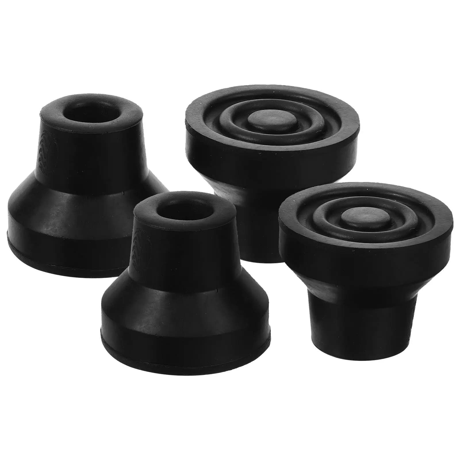 4Pcs Crutch Tips Non-Slip Rubber Cane Ends Replacement Pads for Walking Sticks Trekking Poles Hiking Climbing Durability Safety
