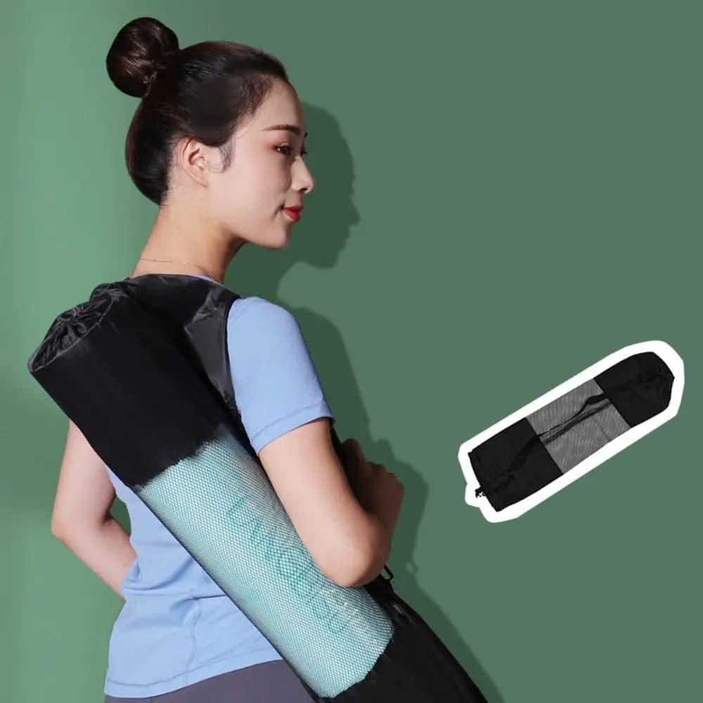Adjustable Shoulder Straps Yoga Mat Bag Convenience Waterproof Yoga Mat Mesh Bag Portable Mesh Breathable Sports Bag Gym