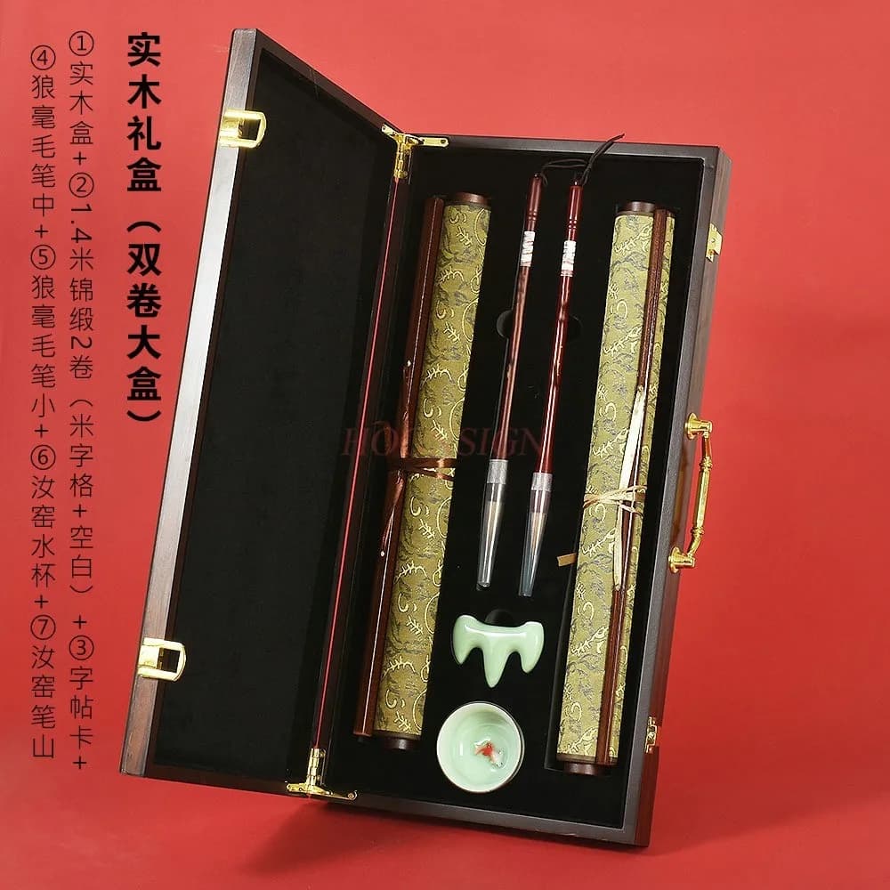 1set Brush calligraphy water writing cloth set for beginners to practice calligraphy, thickened scroll calligraphy set