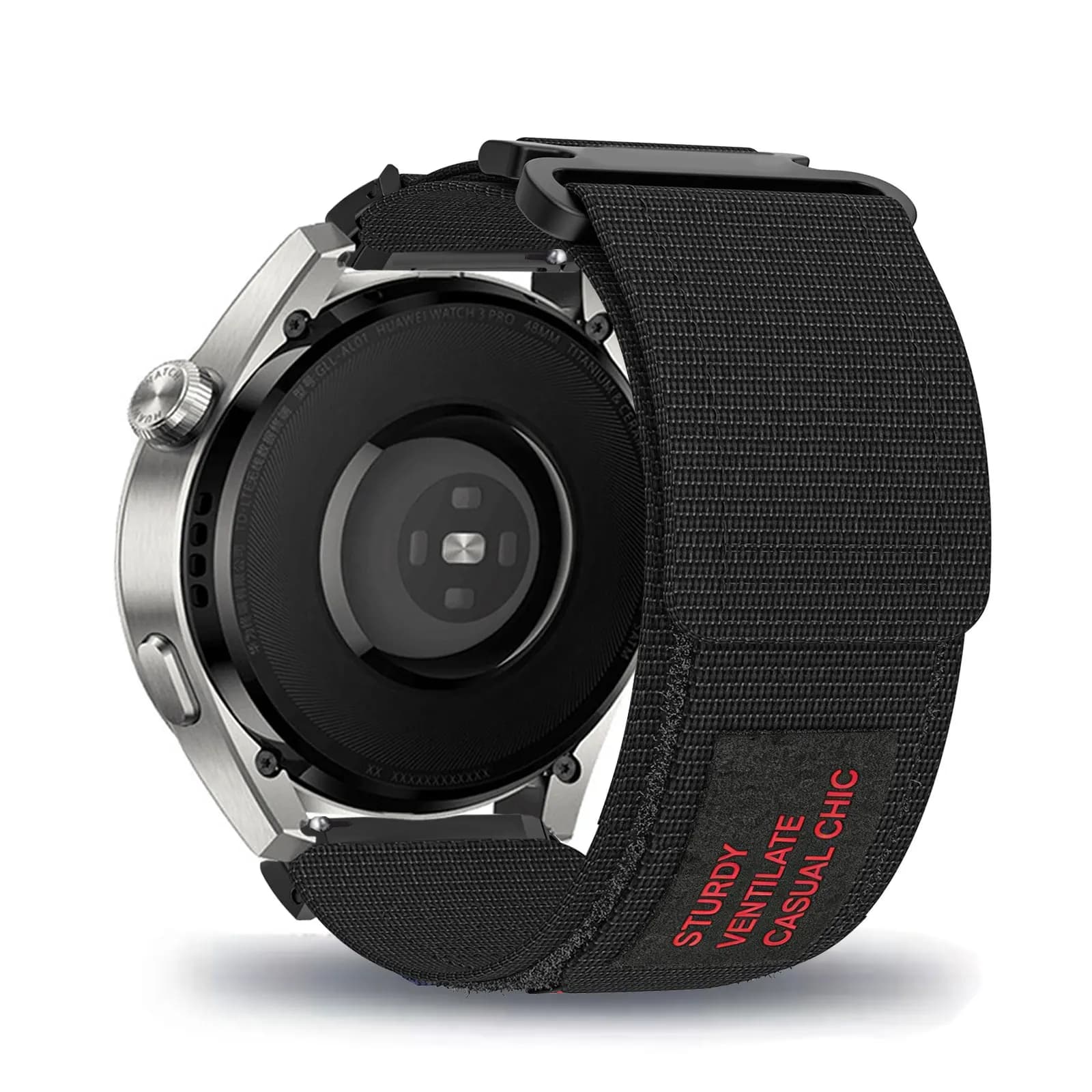 Cinturini in Nylon con Velcro per Huawei Watch GT 6 Pro/GT 6/GT Runner, Huawei Watch 3/3 Pro/5/4/4 Pro/Buds/Ultimate/Ultimate 2 46mm