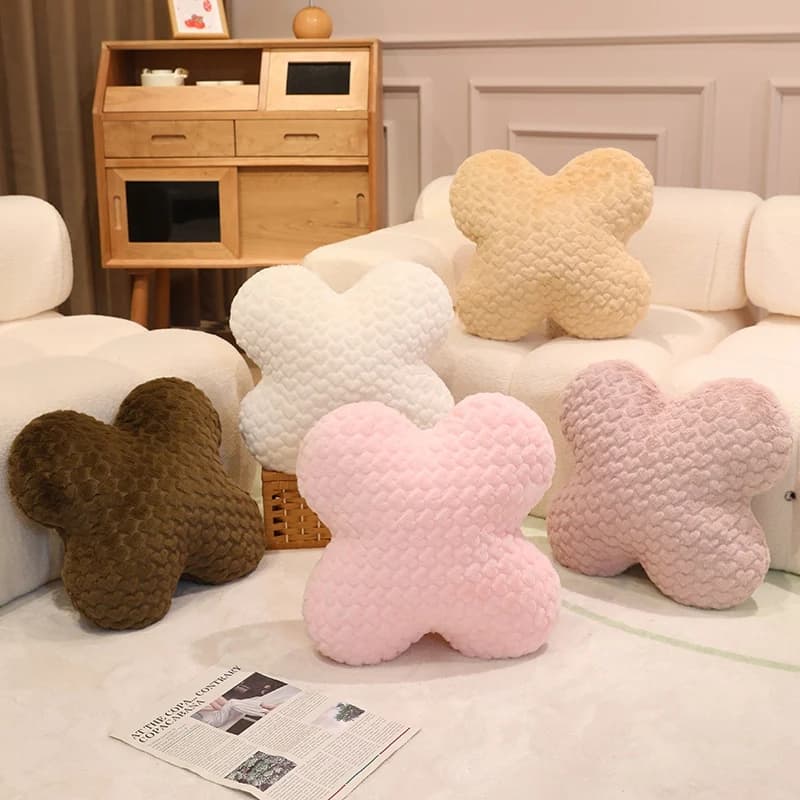 Cuscino a Forma di Quadrifoglio per Adulti, Decorazione per Casa, Soggiorno, Camera da Letto, Finestra a Bovindo, Supporto Lombare in Tessuto