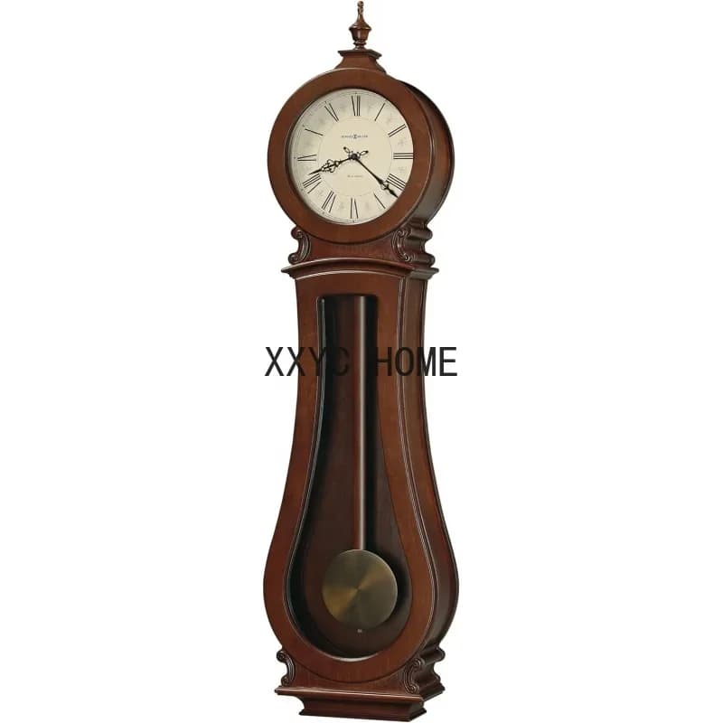 Orologio da parete Howard Miller Arendal II 625-551 – Finitura bordeaux ciliegio, Decorazioni per la casa antichi, Pendolo Bob con finitura in ottone, Quarzo Du