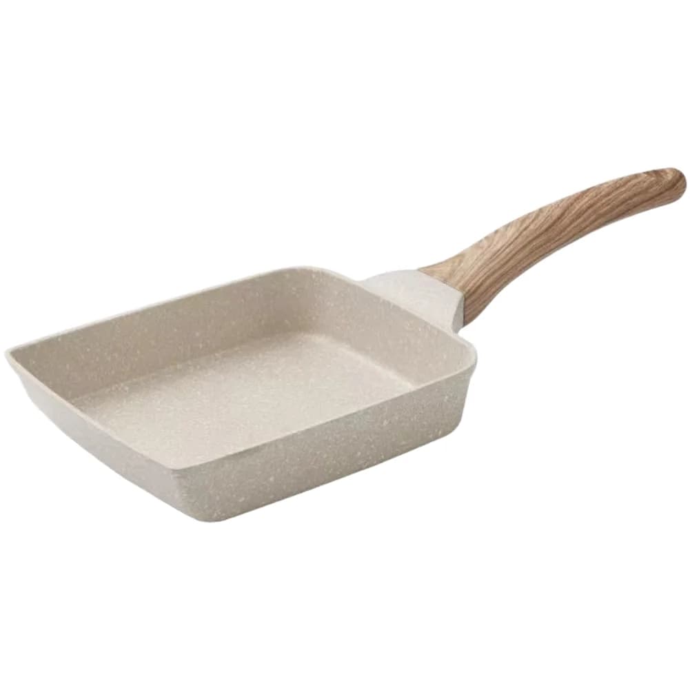 Tamagoyaki Frying Pan Nonstick Aluminum Body for All Stove Compatibility Cooking Eggs Pancakes Steaks and Bread