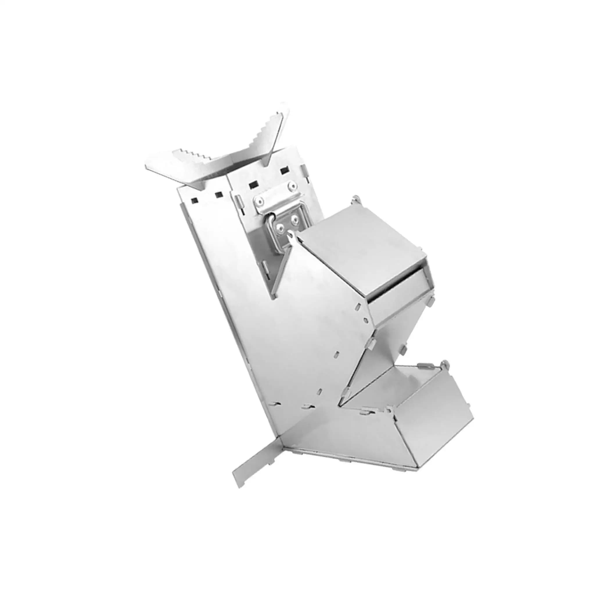 Wooden stainless steel camping deck for outdoor tent heater
