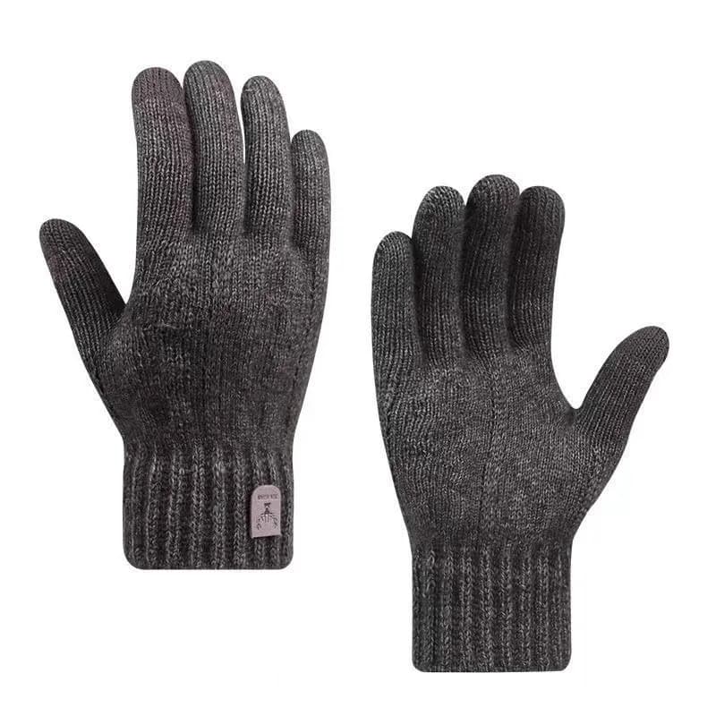 New Men's Winter Gloves with Touch Screen, Velvet Sheets, Thicknesses, Antifreds and Hots in Knit Wool