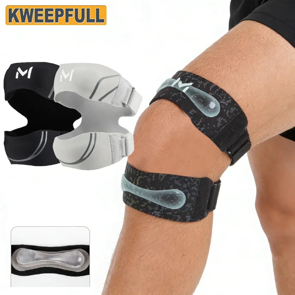 1 Pezzo Supporto Regolabile per Rotula, Fascia di Sostegno per Tendine Rotulari per Alleviare il Dolore al Ginocchio, Artrite, Sport, Tennis