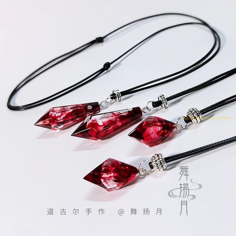 Collana epossidica anime Il Husky e il suo gatto bianco Shizun Mo Ran Chu Wanning Regalo Ciondolo Catena Girocollo Accessori Cosplay Puntelli