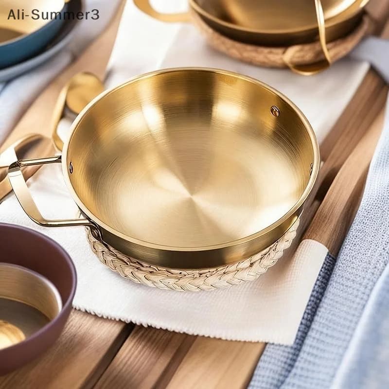 Korean Instant Noodle Pentola in Stainless Steel with Handle Pentole for Durable Snacks for Seafood Cooking Pots
