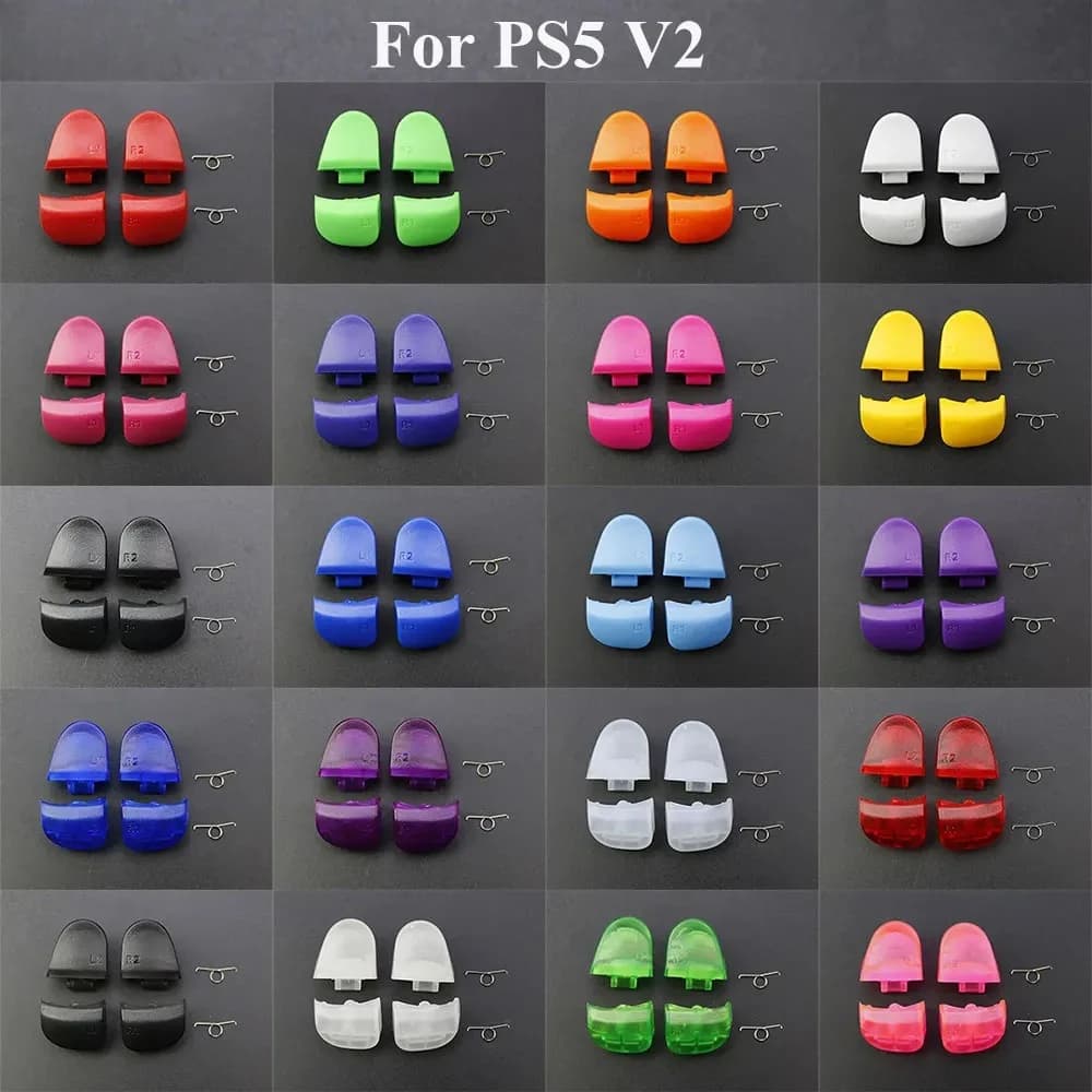 Set di 1 Pezzo per Controller PS5 V2.0 BDM-020, Pulsanti L1 R1 L2 R2 e Molle di Ricambio